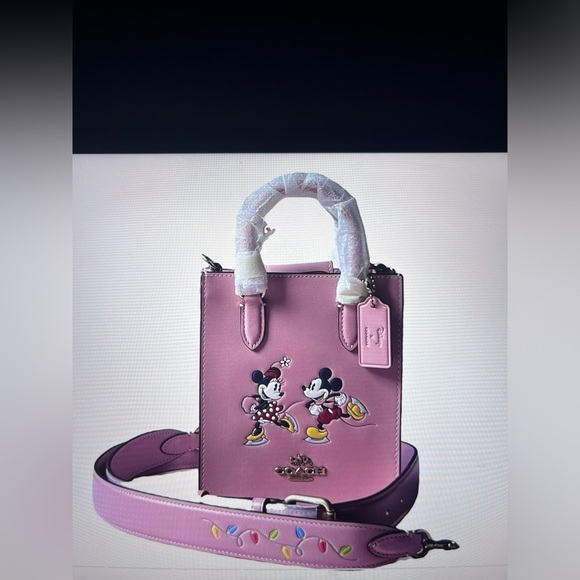 ⛸️❄️⛸️ DISNEY X COACH NORTH SOUTH MINI TOTE WITH ICE SKATE MOTIF ⛸️❄️⛸️ NWT ⛸️ - Picture 13 of 16